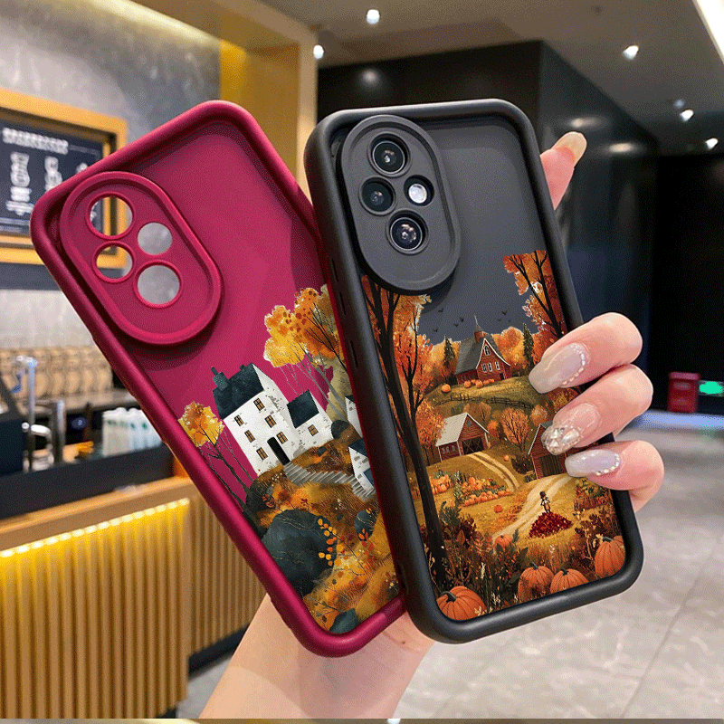 Huawei Mate 60 - เคสโทรศัพท์ลายวิวทิวทัศน์ชนบทย้อนยุคในฤดูใบไม้ร่วงสำหรับ Honor Huawei Nova 11 Pro