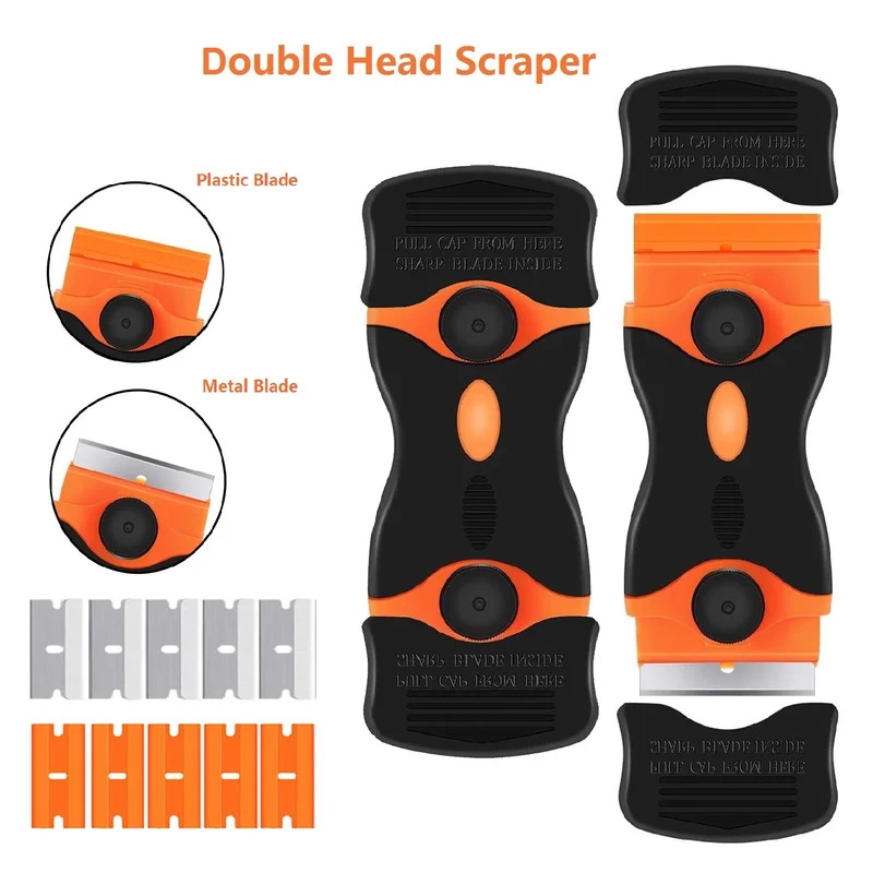 Dust Removal Sticker - ที่ขูดพลาสติก/โลหะสำหรับทำความสะอาดฟิล์มไวนิลติดกระจกรถยนต์ ขจัดฝุ่น คราบสกปรกบนกระจกและเซรามิก