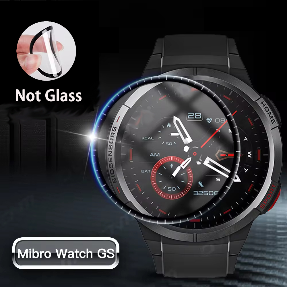 Curved Edge Screen - ฟิล์มกันรอยหน้าจอสำหรับนาฬิกา mibro 3มิติโค้งนิ่มขอบชัดเจนอุปกรณ์เสริมฟิล์มป้องกันสำหรับ mibro GS